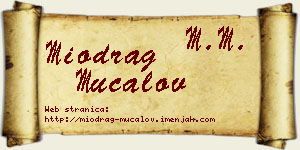 Miodrag Mučalov vizit kartica